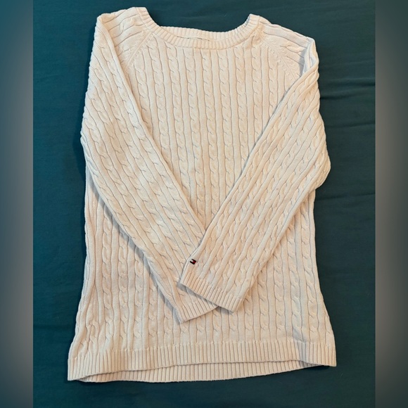 Women's Cream Cable Knit Sweater - Picture 2 of 5
